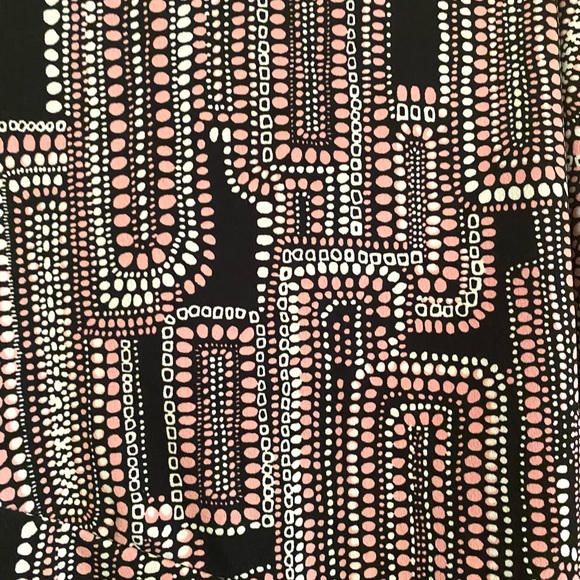 Rampage Black Pink White Polka Dot/ Geometric Print Lace Trim Skirt Sz S - Picture 4 of 10